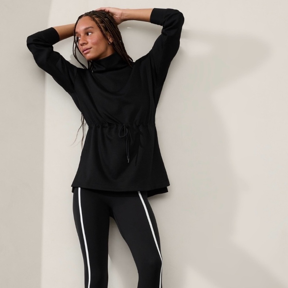 Athleta Black Turtleneck Top